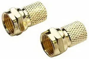 RCA VH60R Coaxial Cable Crimp-On F Connectors 2-Pack
