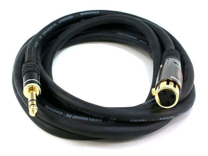 Monoprice 104770 XLR Female to 1/4" TRS Cable - 10ft