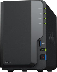 Synology DS223 2-Bay NAS with 24TB IronWolf Drives
