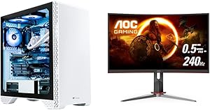 Thermaltake Gaming Desktop RTX 3060 with 27" Curved Monitor