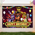 DYUER 5 Nights Freddy's Fabric Party Photo Backdrop
