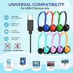 Wensdo HY857C USB-C On-Ear Classroom Headphones, 20-Pack