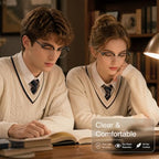 Hiiooweiyi Semi-Rimless Blue Light Blocking Computer Glasses
