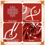 Fanfanwin Red Indian Pooja Backdrop, 8 x 5 ft Traditional Banner