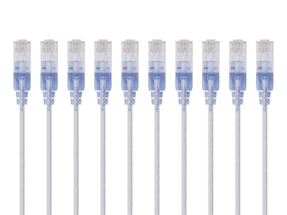 Monoprice 129436 Cat6A 2ft Blue Ethernet Cable 10-Pack