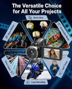 THPACIP 4K Ultra HD Vlogging Camcorder with Night Vision