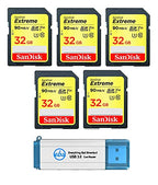 SanDisk 32GB_SD_Extreme_x5_R3 SD Cards 5-Pack for Camera