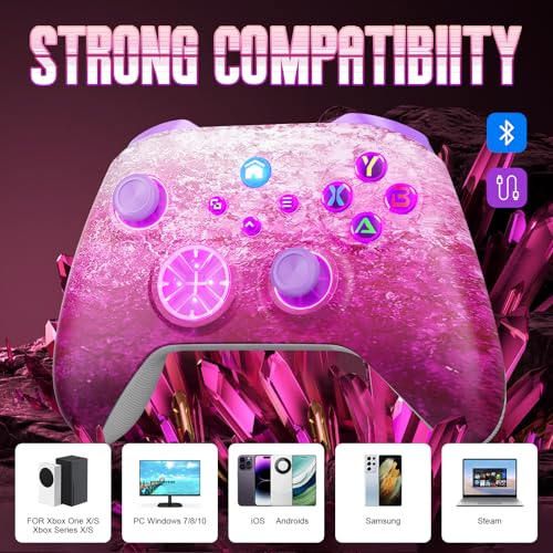 Xexvyrin Wireless Pink Gaming Controller for Xbox, PC and Switch — main product image