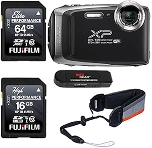 Fujifilm FinePix XP130 Silver Waterproof Camera Bundle