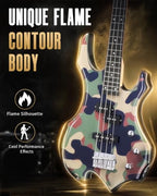 Ktaxon Flame-Shaped 4-String Electric Bass Guitar Kit