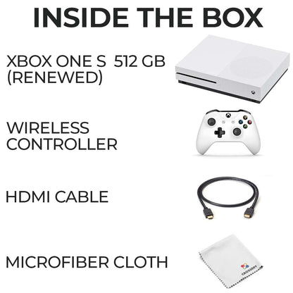 Microsoft Xbox One S 512GB Console Renewed Bundle