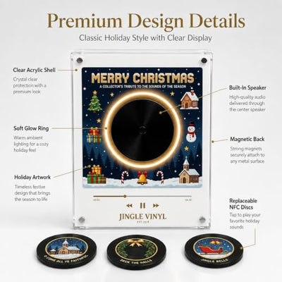 Generic Magnetic Fridge Vinyl Record Player with NFC Discs