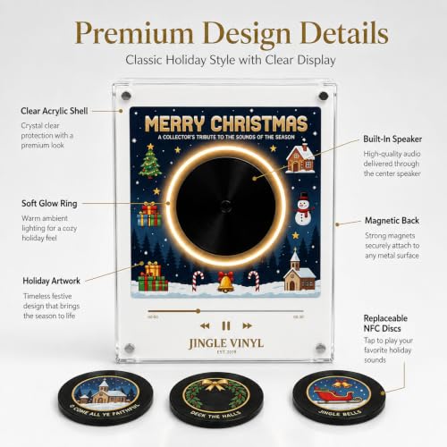 Generic Magnetic Fridge Vinyl Record Player with NFC Discs — main product image