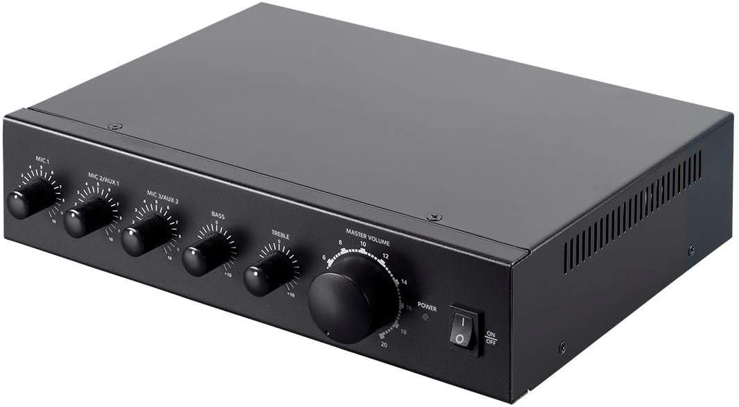 Monoprice 118800 3-Channel 60W 70/100V Mixer Amplifier