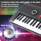 MIZAYI 61-Key Beginner Digital Piano with Microphone