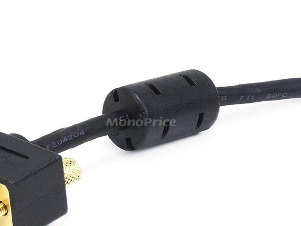 Monoprice 106358 1.5ft Ultra Slim SVGA Monitor Cable Gold