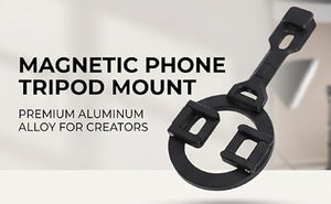 Zopsc Magnetic Phone Tripod Mount with N52 Magnets and Cold Shoe