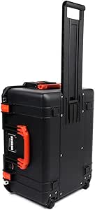 Pelican 1607 Black & Orange Air Case with Foam Wheels — main product image