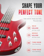 Ktaxon 5-String Electric Bass Guitar Beginner Kit
