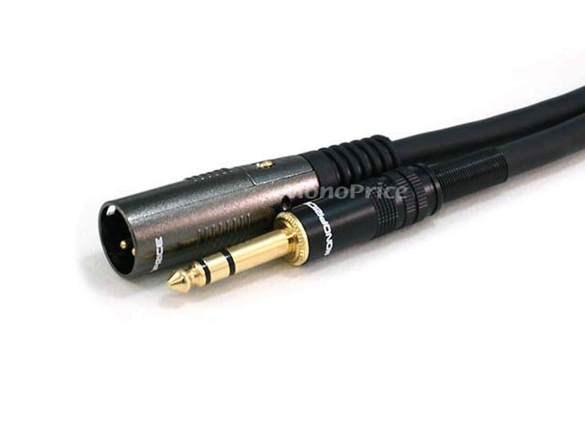 Monoprice 104762 XLR Male to 1/4" TRS Male Cable - 10ft
