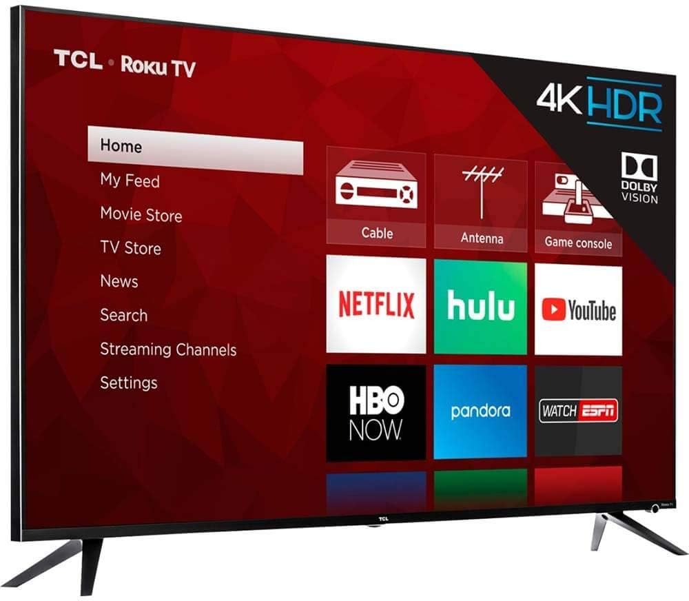 TCL 75R615B 75-Inch 6 Series 4K UHD Roku TV (Recertified)