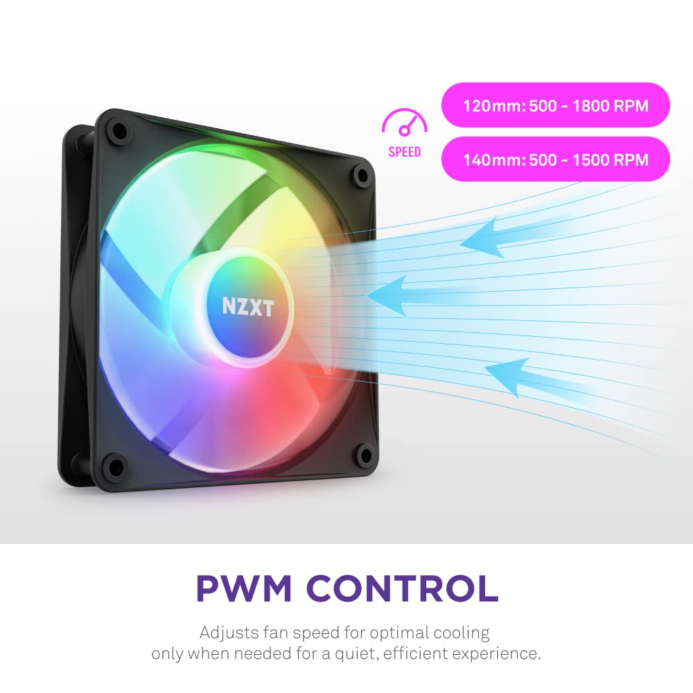 NZXT RF-C12TF-B1 F120 RGB Core 120mm Fan 3-Pack