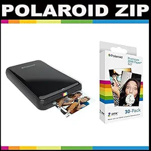 Polaroid AMZMPB30 ZIP Mobile Printer: Zink Zero Ink - Black