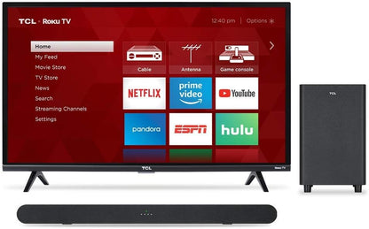 TCL 32" TV & Alto 6 Soundbar Subwoofer Combo