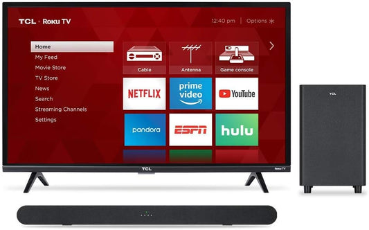 TCL 32" TV & Alto 6 Soundbar Subwoofer Combo