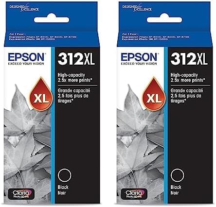 Epson T312XL120-S Claria Photo HD Black Ink Cartridge 2-Pack