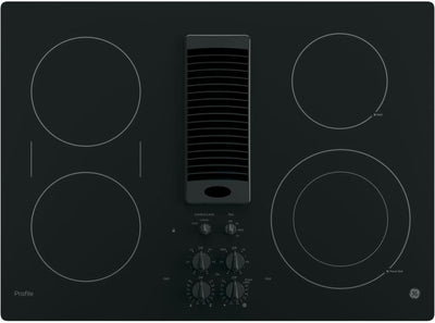 GE PP9830DJBB 30" Electric Cooktop - Downdraft, Black