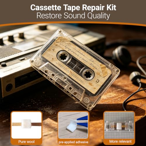 Ashanyi Cassette Tape Repair Kit with Pure Wool Felt Pads — main product image