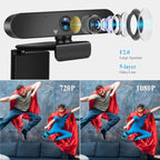 CENGNIAN 1080P HD Webcam with Built-In Microphone
