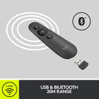 Logitech R500s Laser Presentation Remote Graphite