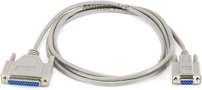Monoprice 100483 6ft DB9F/DB25F Null Modem Cable