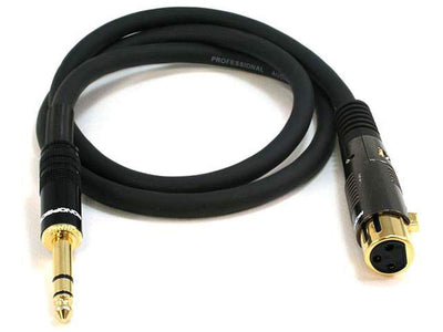 Monoprice 104771 XLR Female to 1/4" TRS Male Cable