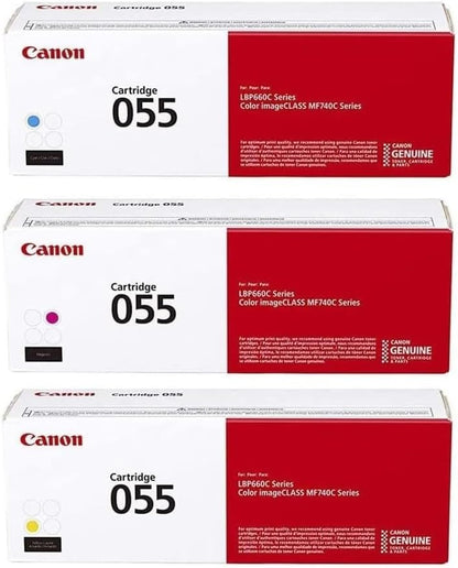 Canon CRG 055 Genuine CMY Color Toner Set
