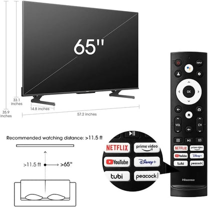 Hisense 65U8H 65-Inch Mini-LED Quantum 4K Google TV