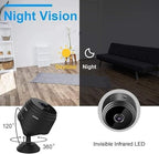 wabupar Mini WiFi Hidden Camera 1080P Night Vision Security Cam