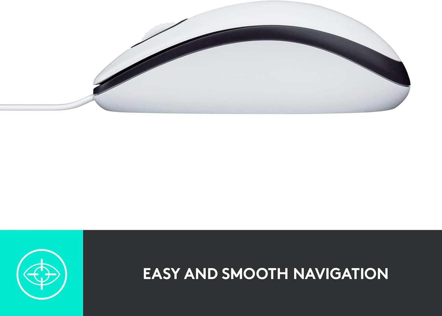 Logitech 910-005004 M100 Wired USB Mouse White
