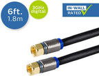Philips SWX9444B/27 RG6 Quad Shield Coaxial Cable 6 ft.