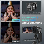 Gcasio 2.7K QHD Vlogging Camcorder with Rotating Screen