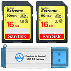 SanDisk 16GB_SD_Extreme_x2_R3 SD Card 2-Pack: 4K HD Memory