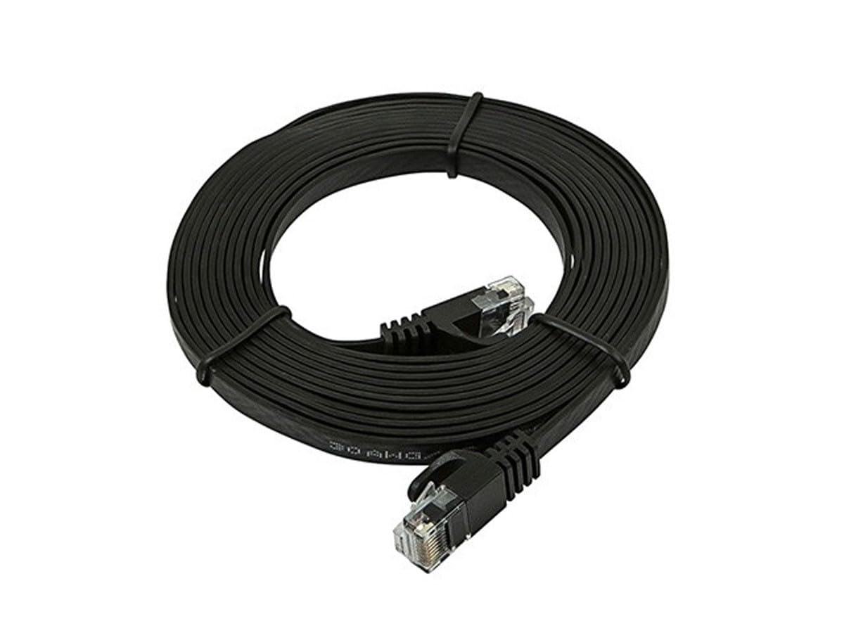 Monoprice 109550 10ft Cat5e Black Flat Ethernet Cable