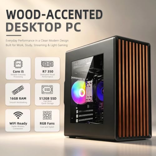 Kroteaup Core i5 Gaming PC Desktop with Radeon R7 350 Graphics — main product image