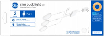 GE 93129183 LED Slim Puck Light 3-Pack