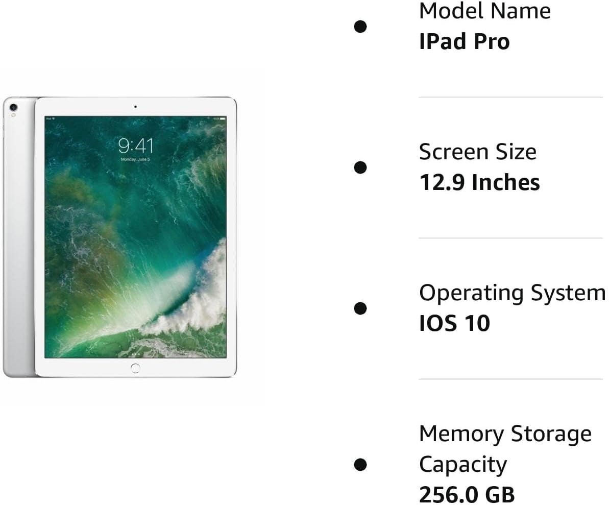 Apple MQDC2LL/A iPad Pro 12.9" 64GB Silver (Renewed)