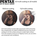 Pentax UP 8-16x21 Black Zoom Binoculars - Multi-Coated Optics