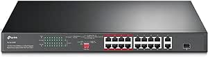 TP-Link TL-SL1218P 16-Port Gigabit PoE+ Ethernet Switch