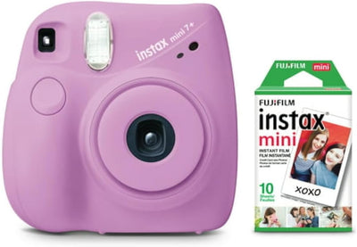 Fujifilm Instax Mini 7+ Lavender Instant Camera Bundle